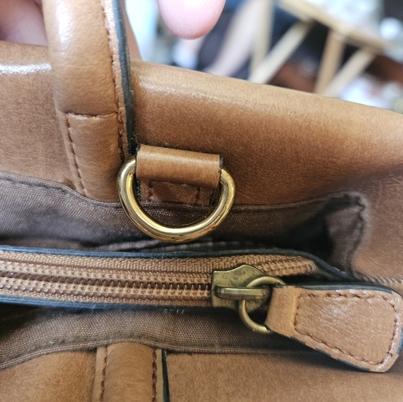 Vintage Relic By Fossil Light Brown Woven Leather Purse. - Picture 10 of 10